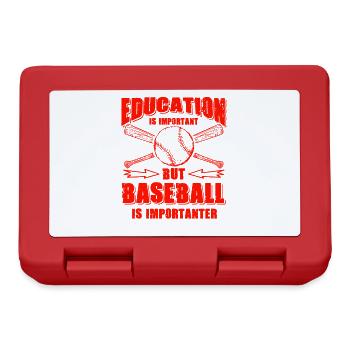 baseball lustiger spruch - Brotdose - Rot - Vorne