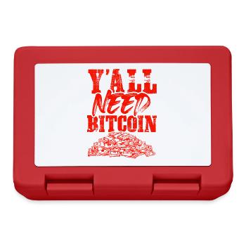 you need bitcoin - Lunchbox - red - Front