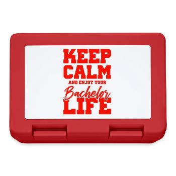 keep calm bachelor - Brotdose - Rot - Vorne