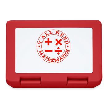 mathematics - Lunchbox - red - Front