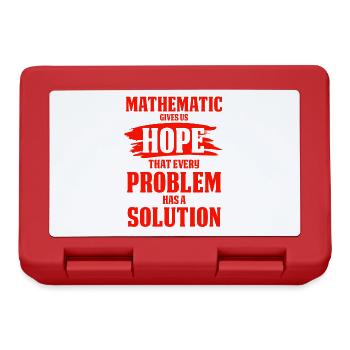 mathematics - Lunchbox - red - Front