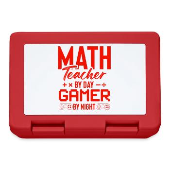 professeur de mathématiques et joueur - Boîte à goûter - rouge - Devant