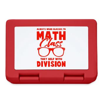 cours de mathématiques - Boîte à goûter - rouge - Devant
