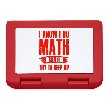 mathematik mädchen - Brotdose - Rot - Vorne