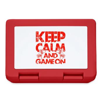 keep calm gamer - Brotdose - Rot - Vorne
