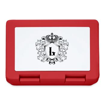 L Letter Coat of Arms - Lunchbox - red - Front