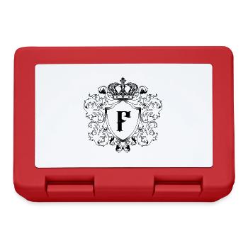 F letter coat of arms - Lunchbox - red - Front