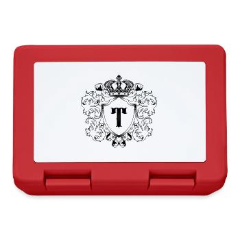 T Buchstabe Wappen - Brotdose - Rot - Vorne