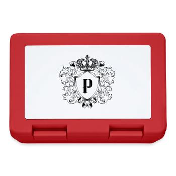 P letter coat of arms - Lunchbox - red - Front