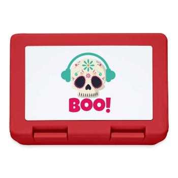 Boo Totenkopf - Brotdose - Rot - Vorne