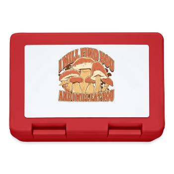 Drôle de cueilleur de champignons mycologues cueillent des champignons - Boîte à goûter - rouge - Devant