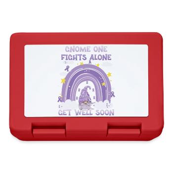 Gnome One Fights Alone Cancer Awareness - Lunchbox - red - Front