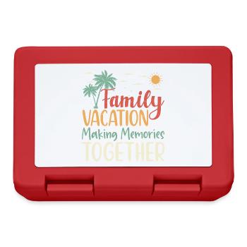 Family Vacation Making Memories Together - Lunchbox - red - Front