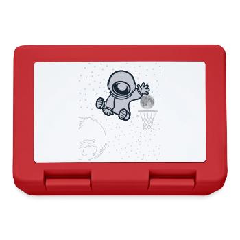 Astronaut Playing Basketball - Funny Basketball - Brotdose - Rot - Vorne
