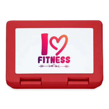 I love fitness - Lunchbox - red - Front