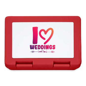 J’adore le mariage - Boîte à goûter - rouge - Devant