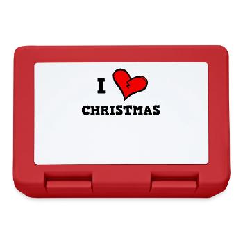 I love Christmas - Lunchbox - red - Front