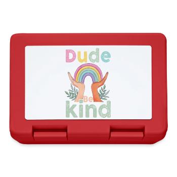 Dude Be Kind No Bullying - Lunchbox - red - Front