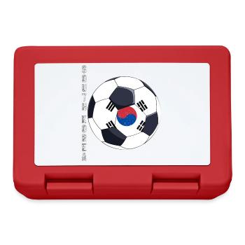 South Korea Soccer Ball South Korean Flag - Lunchbox - red - Front