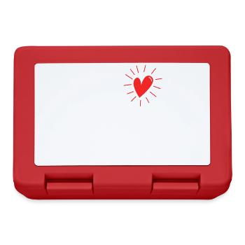 ECG Heartbeat Love ECG Infirmière autorisée ECG Hollow - Boîte à goûter - rouge - Devant