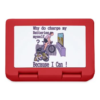 Pourquoi est-ce que je charge mes batteries moi-même ? - Boîte à goûter - rouge - Devant