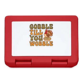 Gobble till you wobble Thanksgiving Truthahn - Brotdose - Rot - Vorne