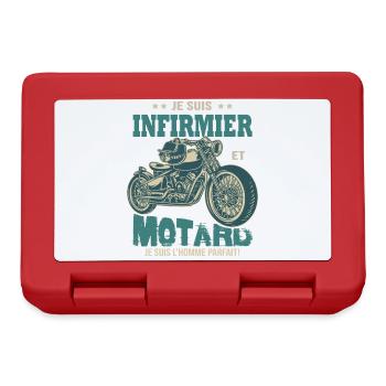 motard parfait infirmier parfait - Boîte à goûter - rouge - Devant