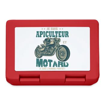motard parfait apiculteur parfait abeille - Boîte à goûter - rouge - Devant