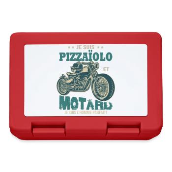 motard parfait pizzaïolo parfait - Boîte à goûter - rouge - Devant