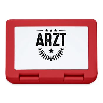 Arzt Beruf - Brotdose - Rot - Vorne