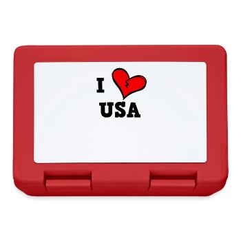 Ich liebe USA - Brotdose - Rot - Vorne