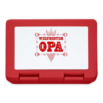 Weltbester Opa - Brotdose - Rot - Vorne
