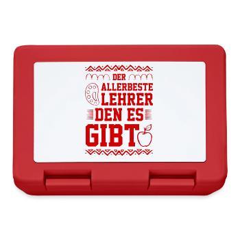 Allerbester Lehrer - Brotdose - Rot - Vorne
