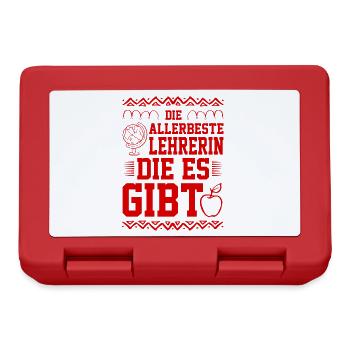 Allerbeste Lehrerin - Brotdose - Rot - Vorne