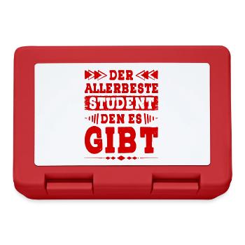 Allerbester Student - Brotdose - Rot - Vorne