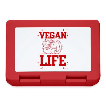 Vegan Leben - Brotdose - Rot - Vorne