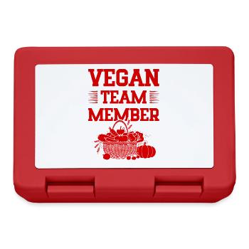 Membre de l’équipe végétalienne - Boîte à goûter - rouge - Devant