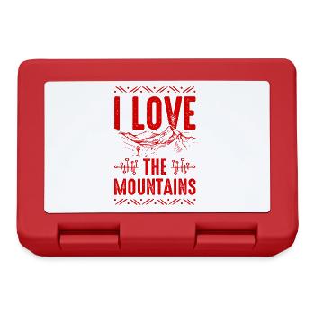 I Love the Mountains - Lunchbox - red - Front