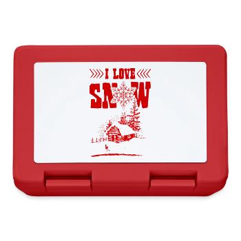 I Love Snow - Brotdose - Rot - Vorne
