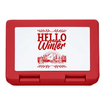Hello Winter - Brotdose - Rot - Vorne