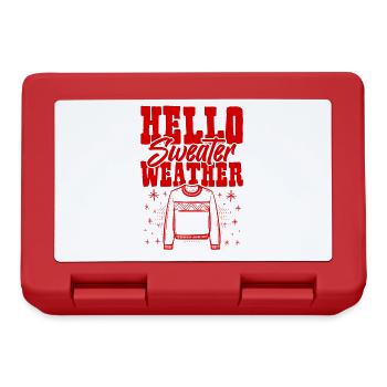 Hello Sweater Weather - Brotdose - Rot - Vorne