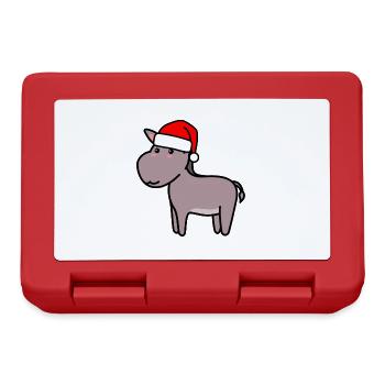 Bande dessinée Donkey Noël Noël - Boîte à goûter - rouge - Devant