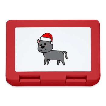 Panther Comic Weihnachten Xmas - Brotdose - Rot - Vorne