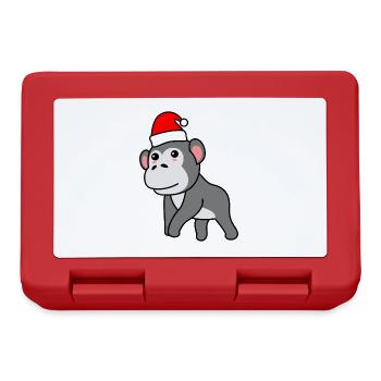 Gorilla Comic Weihnachten Xmas - Brotdose - Rot - Vorne
