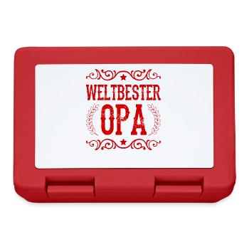 Weltbester Opa - Brotdose - Rot - Vorne