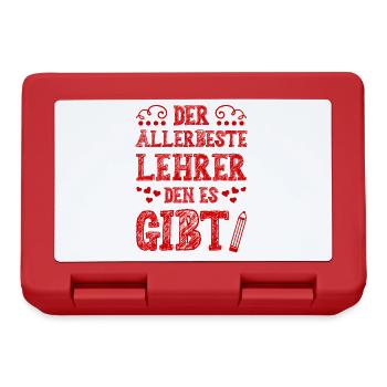 Allerbester Lehrer - Brotdose - Rot - Vorne