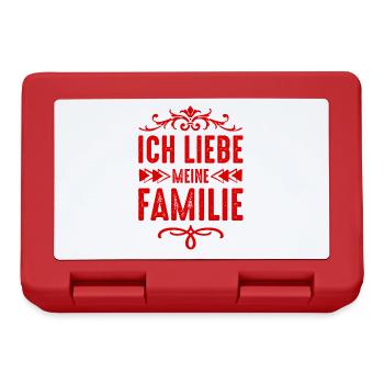 I Love my Family - Lunchbox - red - Front