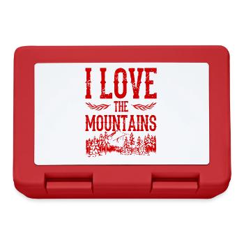 I Love the Mountains - Lunchbox - red - Front