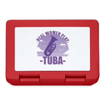 Tuba Instrument Musicien Fille Cadeau - Boîte à goûter - rouge - Devant