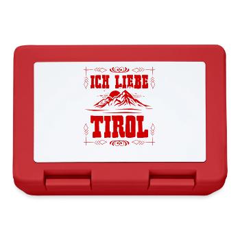 ich liebe Tirol - Brotdose - Rot - Vorne